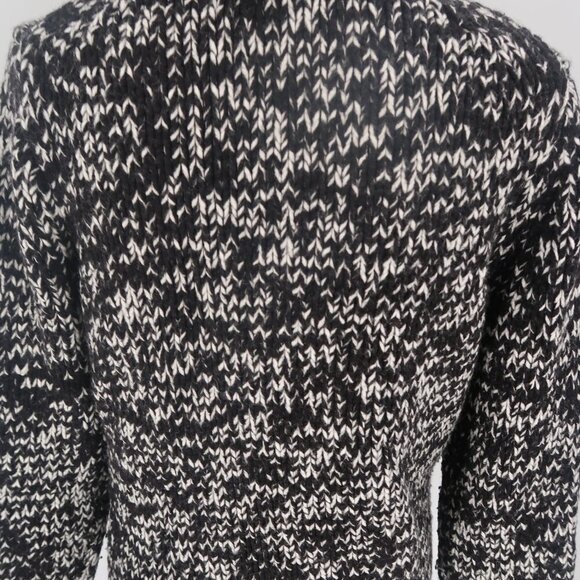 Bristol Club Women's Black White Chunky Knit Turtleneck Sweater Size Small - Picture 10 of 10